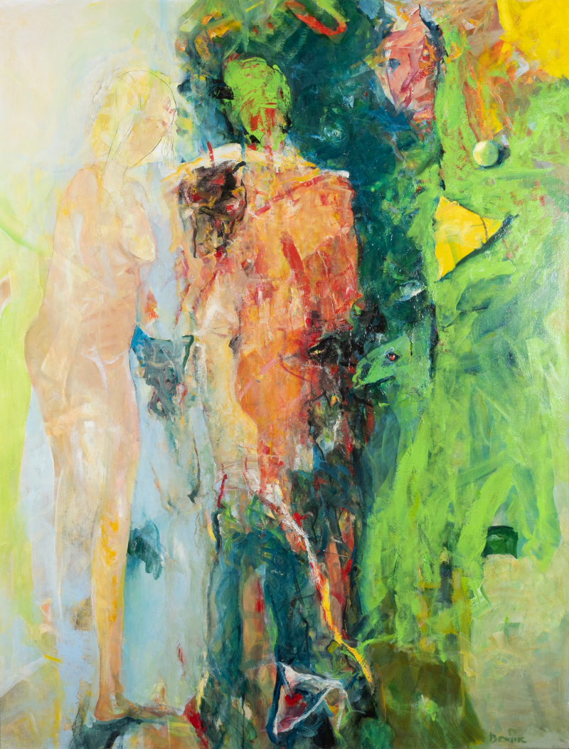 <b>Green man</b><br>olaj - vászon | 116x89 cm<br> A művész tulajdona